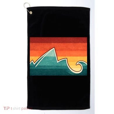 Mountain Wave Ocean Sunset Golf Towel