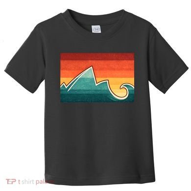 Mountain Wave Ocean Sunset Toddler T-Shirt