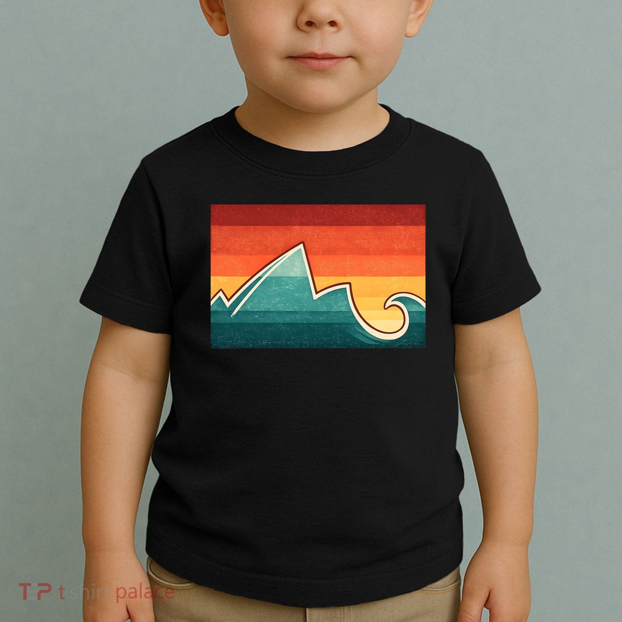 Mountain Wave Ocean Sunset Toddler T-Shirt