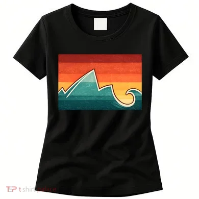 Mountain Wave Ocean Sunset Women's T-Shirt