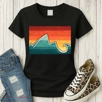 Mountain Wave Ocean Sunset Women's T-Shirt thumb 3