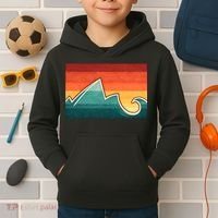 Mountain Wave Ocean Sunset Kids Hoodie thumb 2