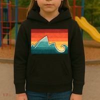 Mountain Wave Ocean Sunset Kids Hoodie thumb 3