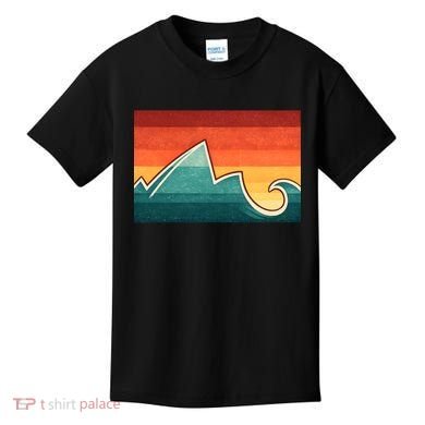 Mountain Wave Ocean Sunset Kids T-Shirt