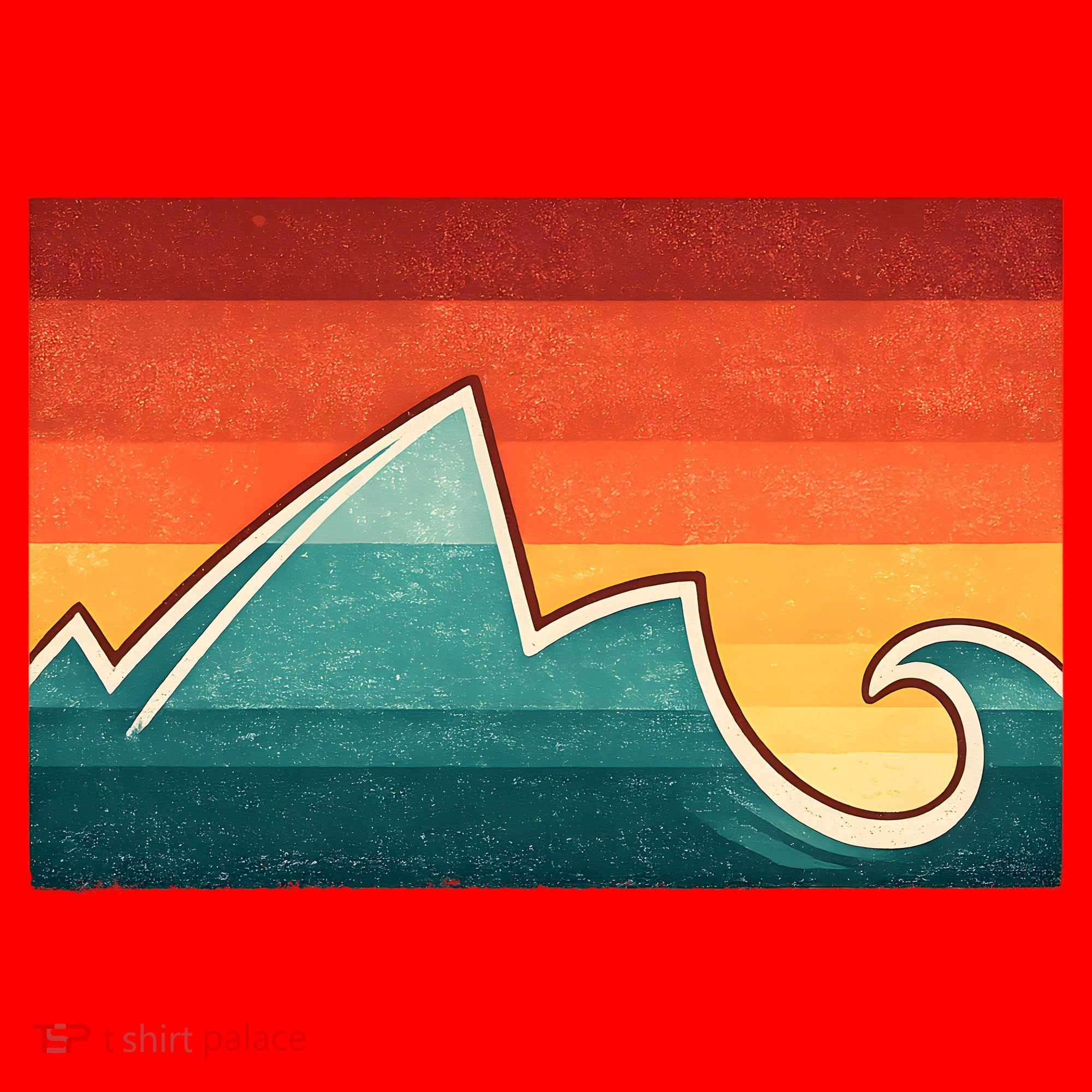 Mountain Wave Ocean Sunset Santa Hat