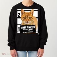 Most Wanted Orange Tabby Cat T Feline S Women's Sweatshirt thumb 0
