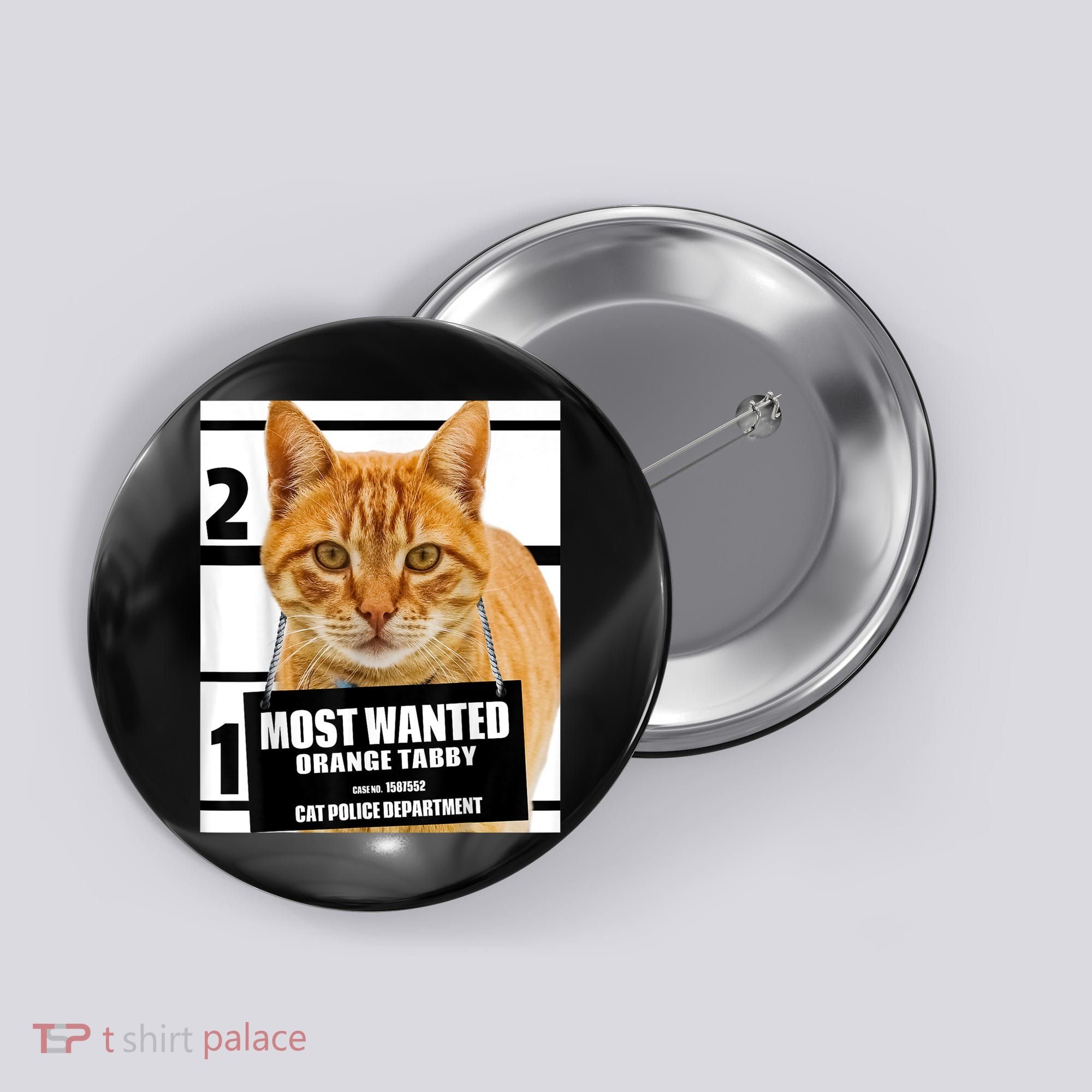 Most Wanted Orange Tabby Cat T Feline S Button