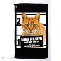 Most Wanted Orange Tabby Cat T Feline S Golf Towel thumb 0