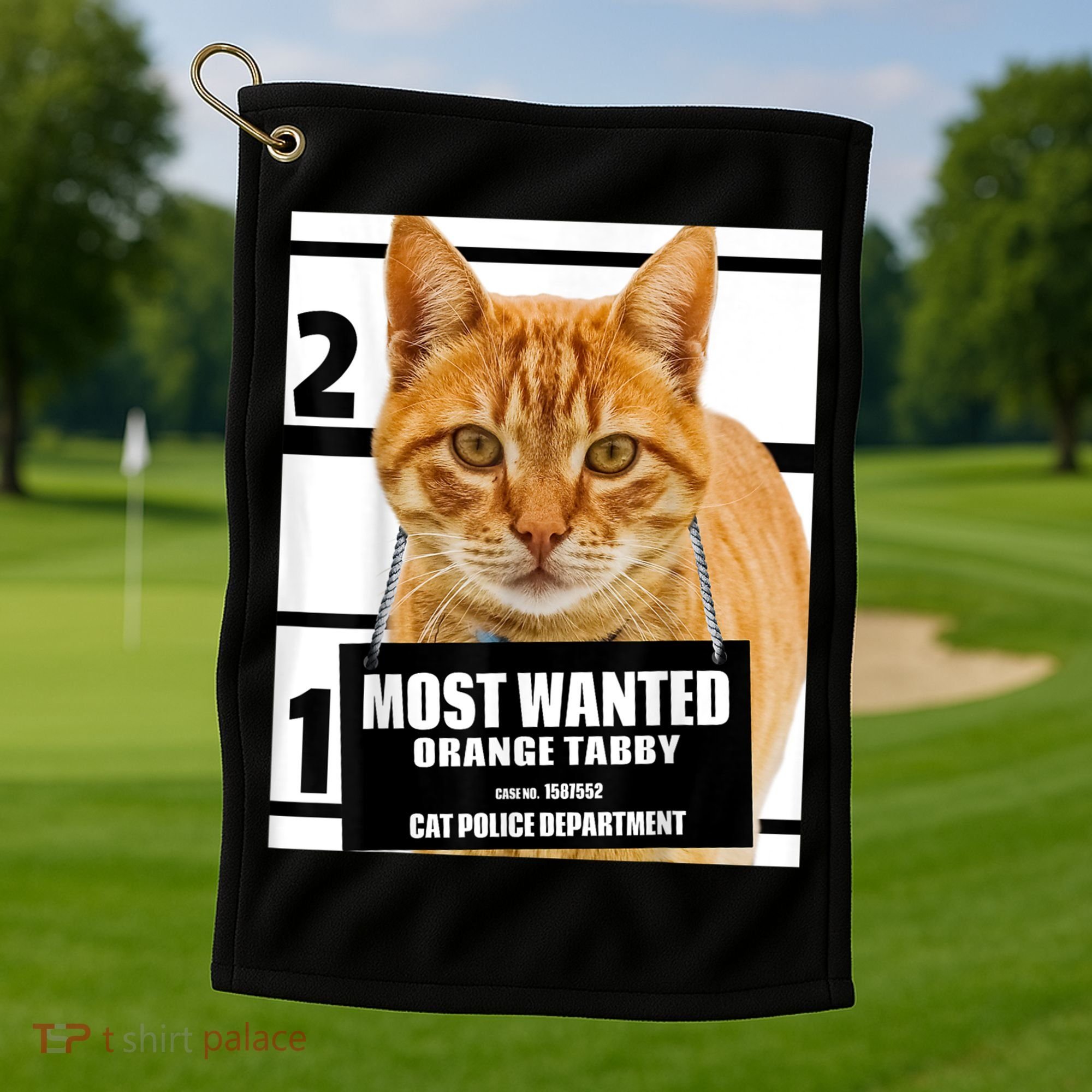 Most Wanted Orange Tabby Cat T Feline S Golf Towel