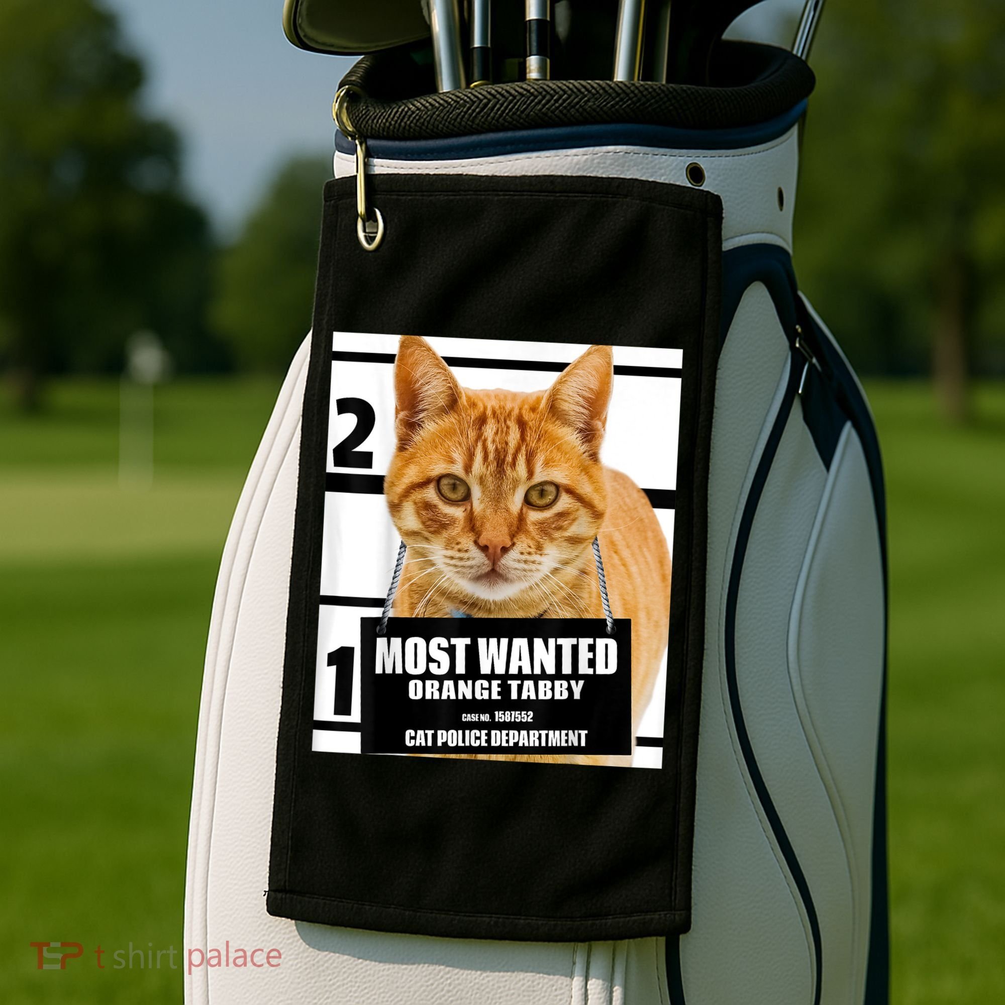 Most Wanted Orange Tabby Cat T Feline S Golf Towel