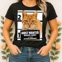Most Wanted Orange Tabby Cat T Feline S Women's T-Shirt thumb 2