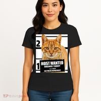 Most Wanted Orange Tabby Cat T Feline S Women's T-Shirt thumb 4