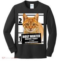 Most Wanted Orange Tabby Cat T Feline S Kids Long Sleeve Shirt thumb 0