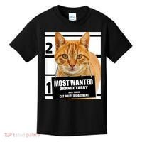 Most Wanted Orange Tabby Cat T Feline S Kids T-Shirt thumb 0