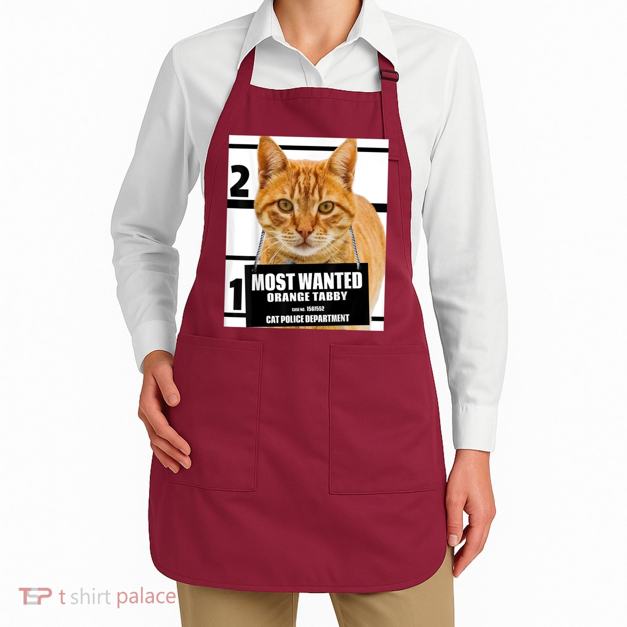 Most Wanted Orange Tabby Cat T Feline S Apron