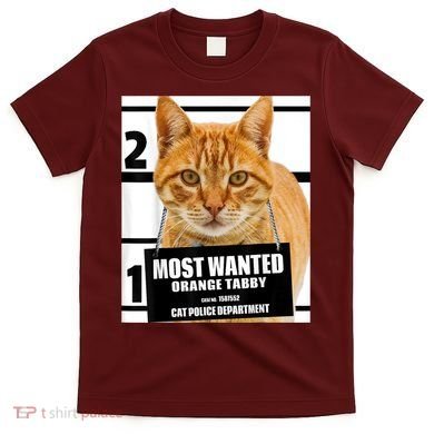 Most Wanted Orange Tabby Cat T Feline S T-Shirt