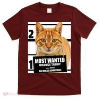 Most Wanted Orange Tabby Cat T Feline S T-Shirt thumb 0