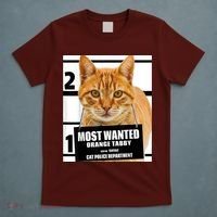 Most Wanted Orange Tabby Cat T Feline S T-Shirt thumb 5