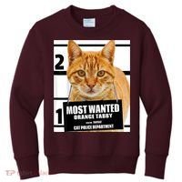 Most Wanted Orange Tabby Cat T Feline S Kids Sweatshirt thumb 0