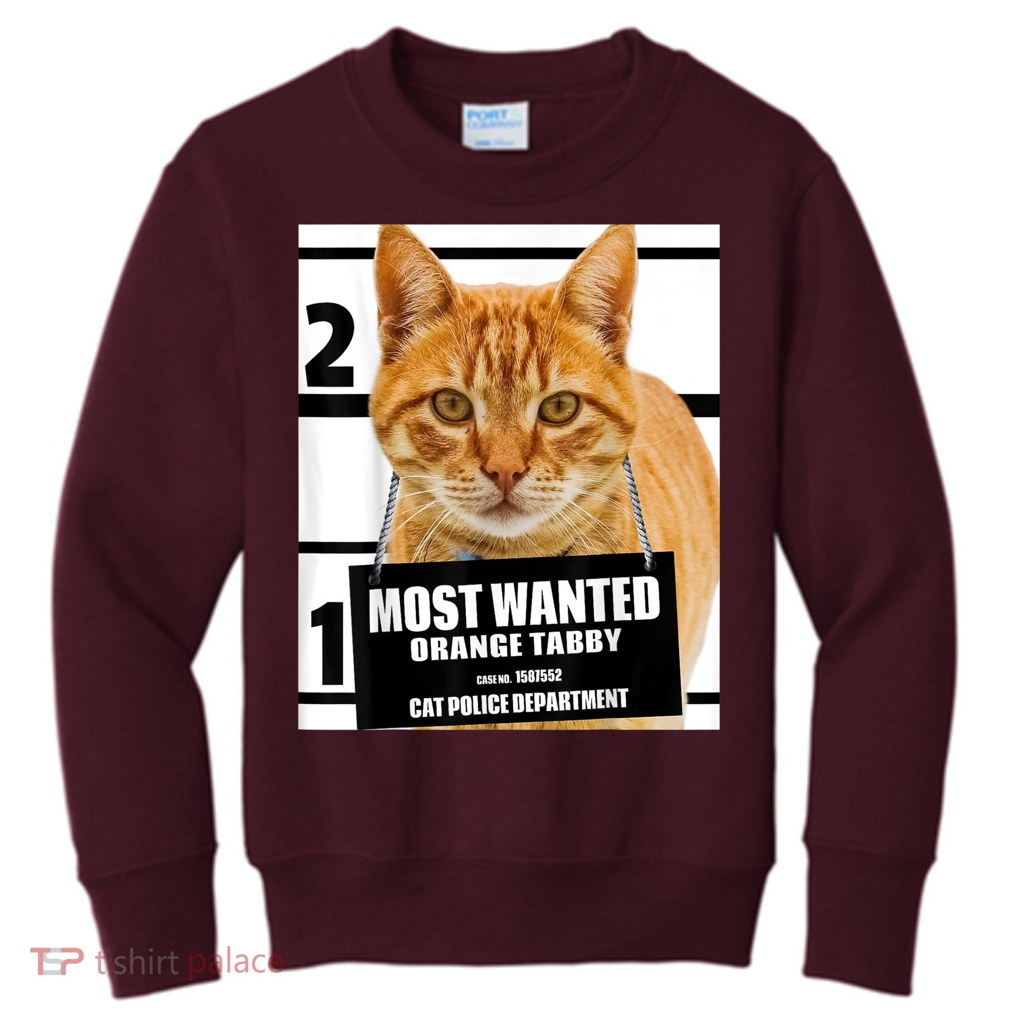 Most Wanted Orange Tabby Cat T Feline S Kids Sweatshirt