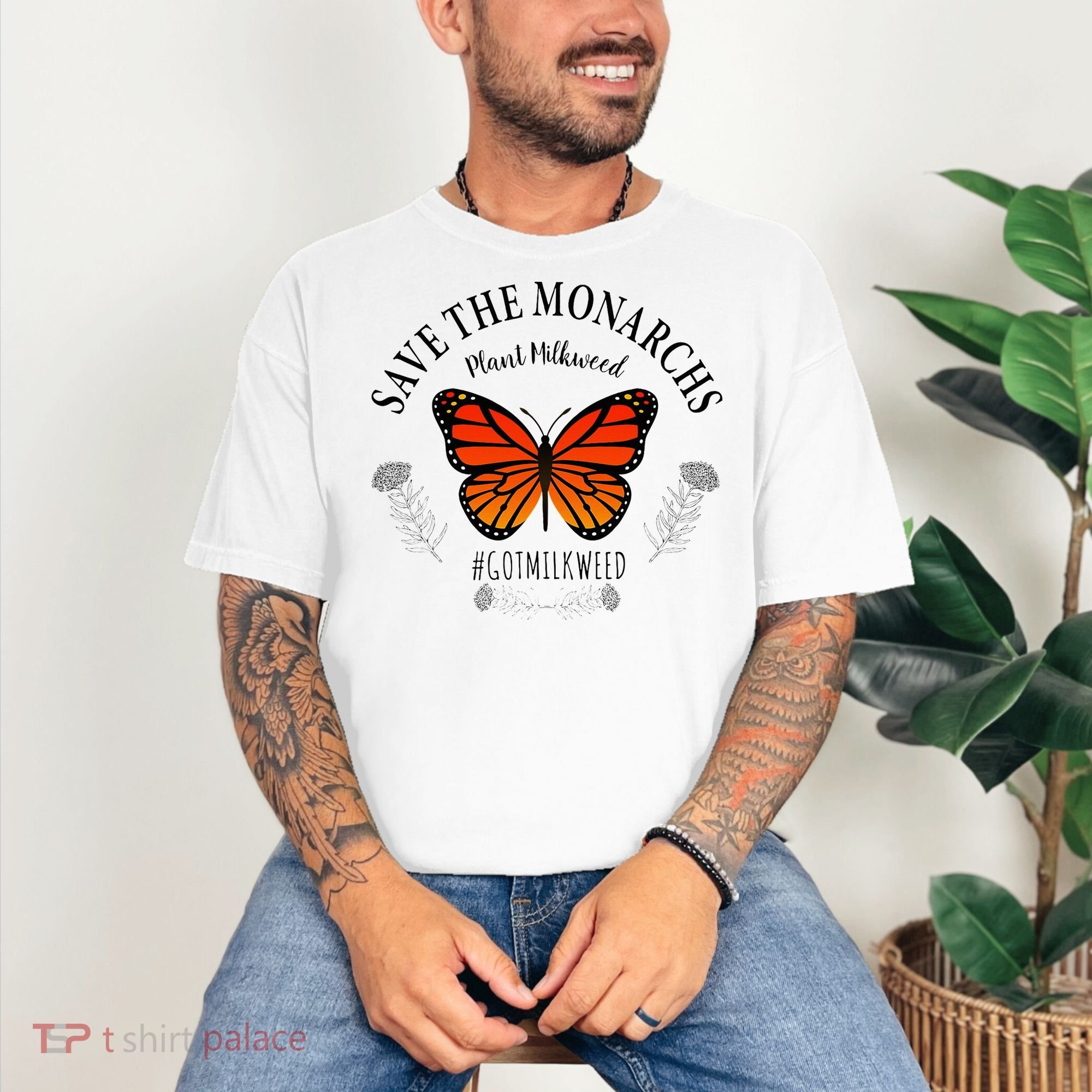 Monarch Whisperer Plant Milkweed Butterfly Save The Monarchs Comfort Colors T-Shirt