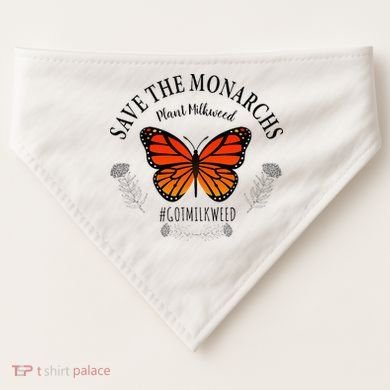 Monarch Whisperer Plant Milkweed Butterfly Save The Monarchs USA-Made Doggie Bandana