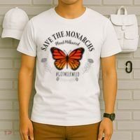 Monarch Whisperer Plant Milkweed Butterfly Save The Monarchs T-Shirt thumb 6