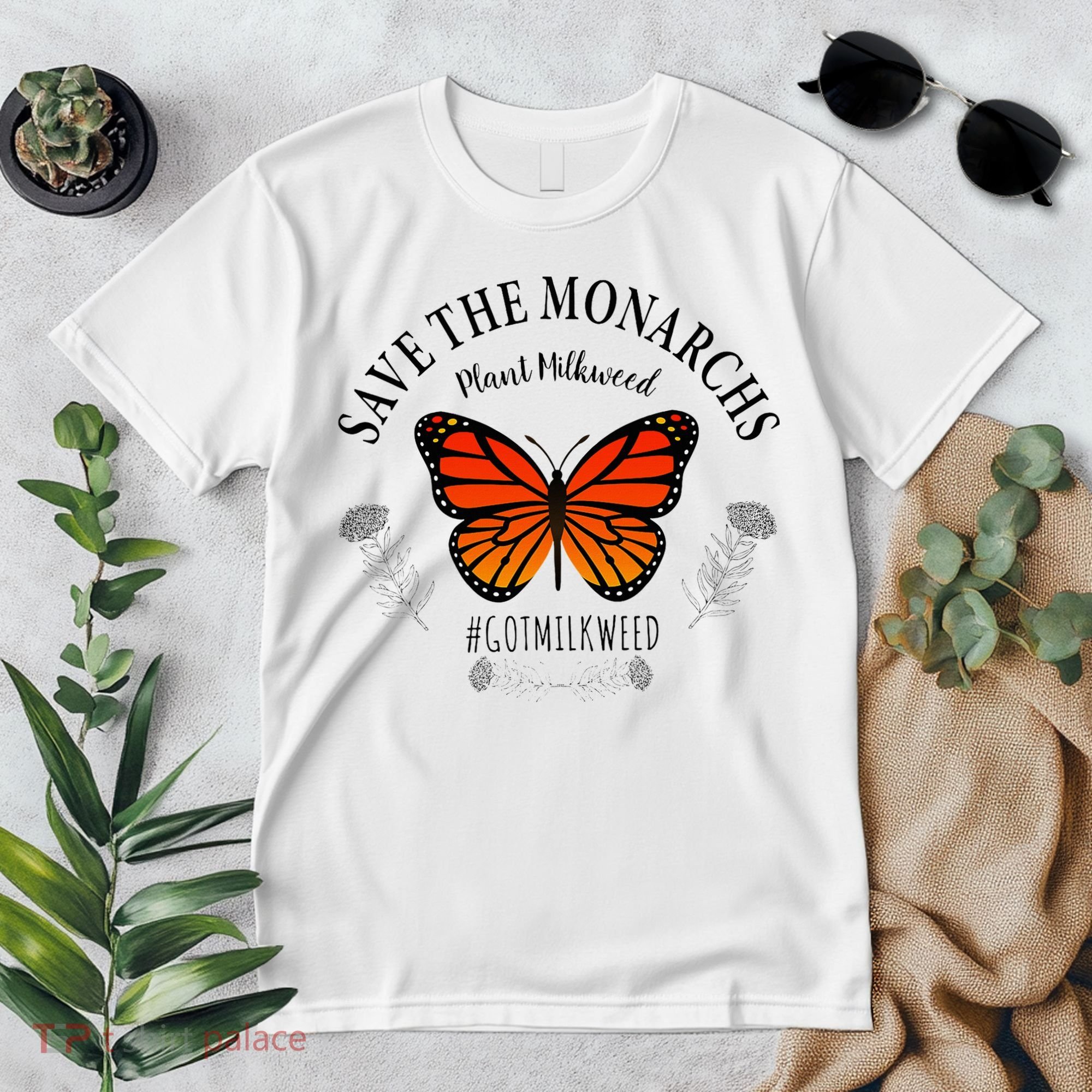 Monarch Whisperer Plant Milkweed Butterfly Save The Monarchs Premium T-Shirt