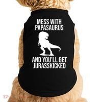 Mess With Papasaurus And Youll Get Jurasskicked Funny Dad Gift Doggie Tank thumb 0