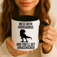 Mess With Papasaurus And Youll Get Jurasskicked Funny Dad Gift Coffee Mug thumb 3