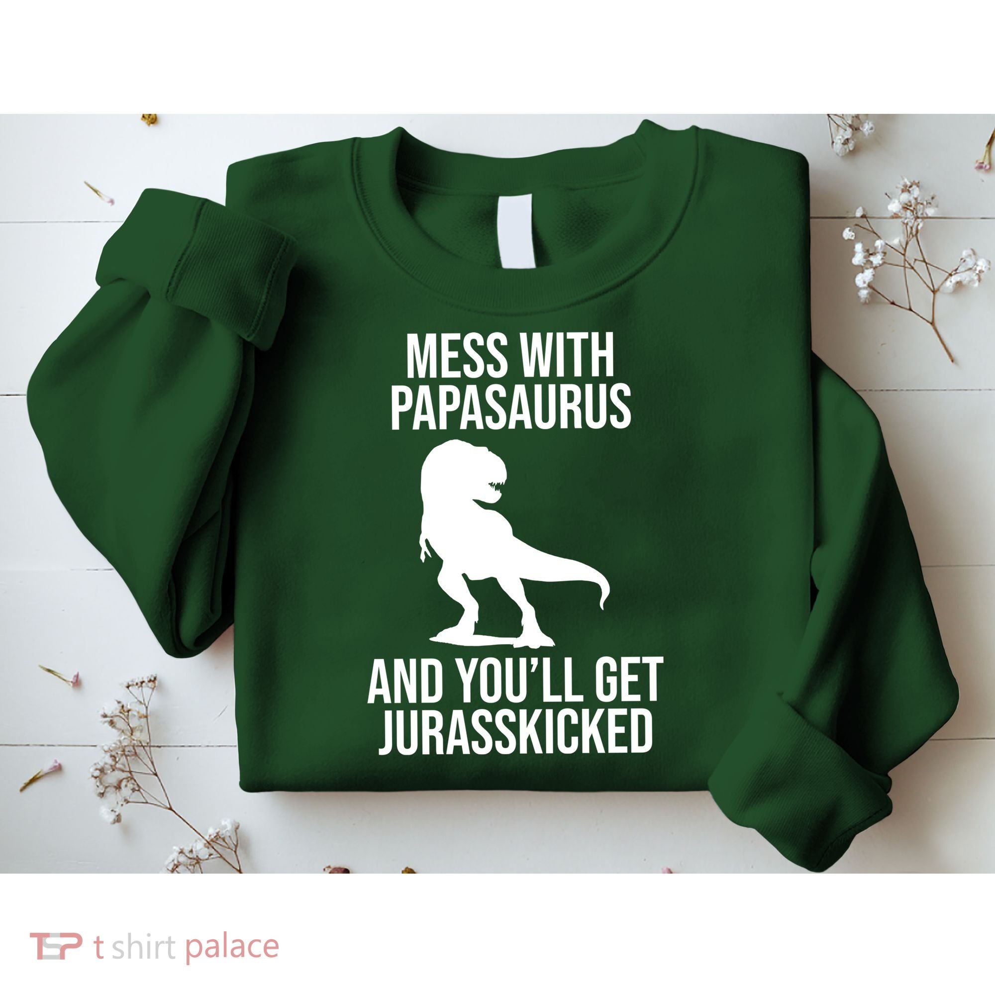 Mess With Papasaurus And Youll Get Jurasskicked Funny Dad Gift Sweatshirt