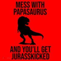 Mess With Papasaurus And Youll Get Jurasskicked Funny Dad Gift Santa Hat thumb 1