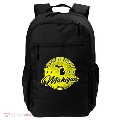 Made With Pride In Michigan USA Retro Backpack
