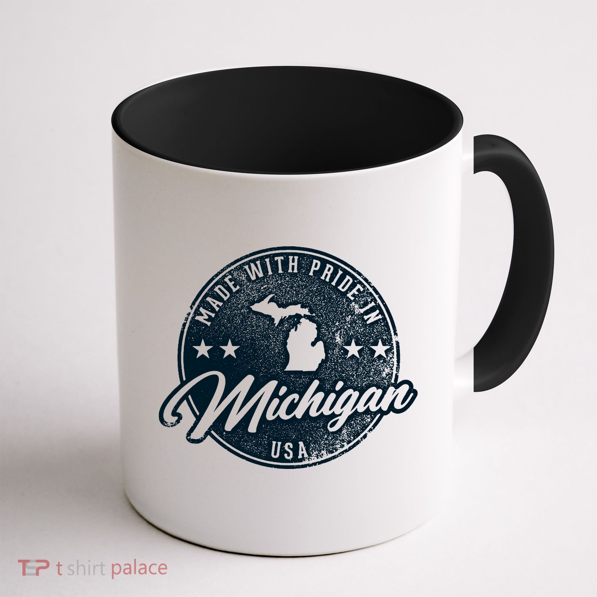 Made With Pride In Michigan USA Retro Coffee Mug