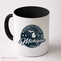 Made With Pride In Michigan USA Retro Coffee Mug thumb 0