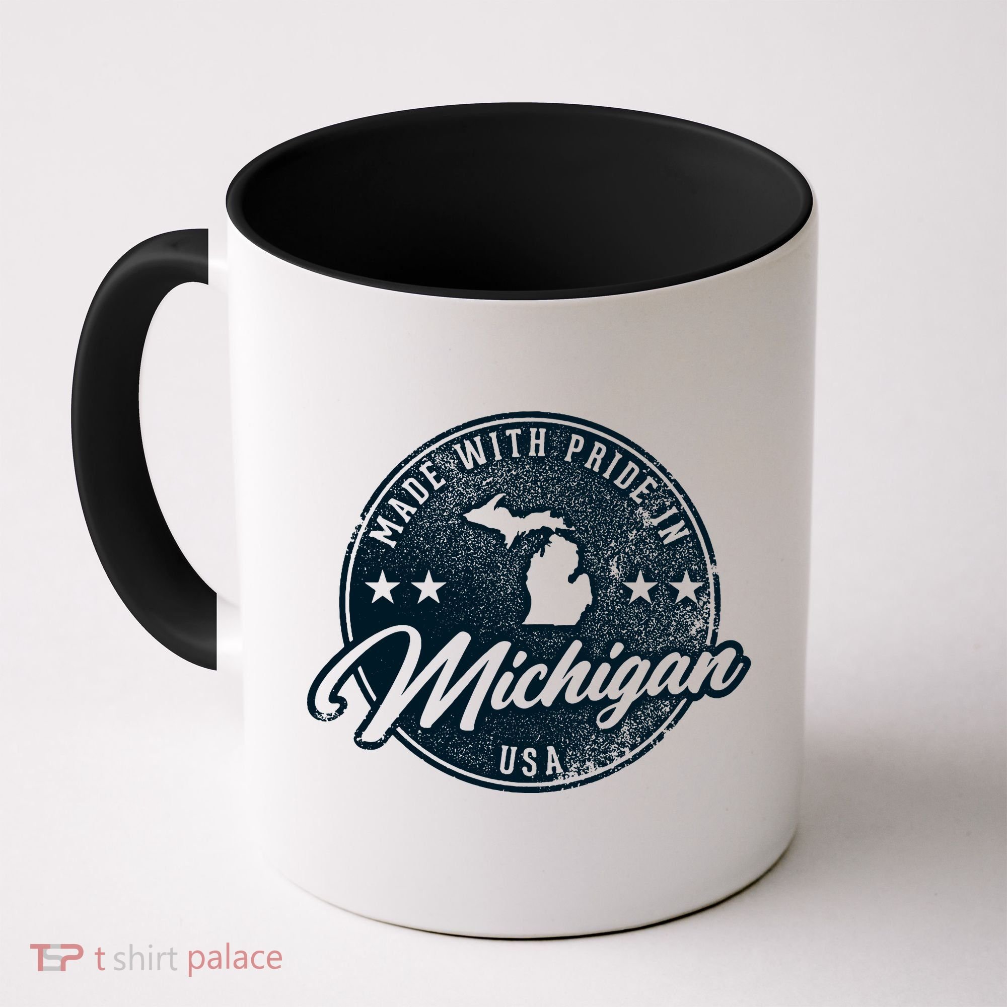 Made With Pride In Michigan USA Retro Coffee Mug