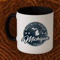 Made With Pride In Michigan USA Retro Coffee Mug thumb 2