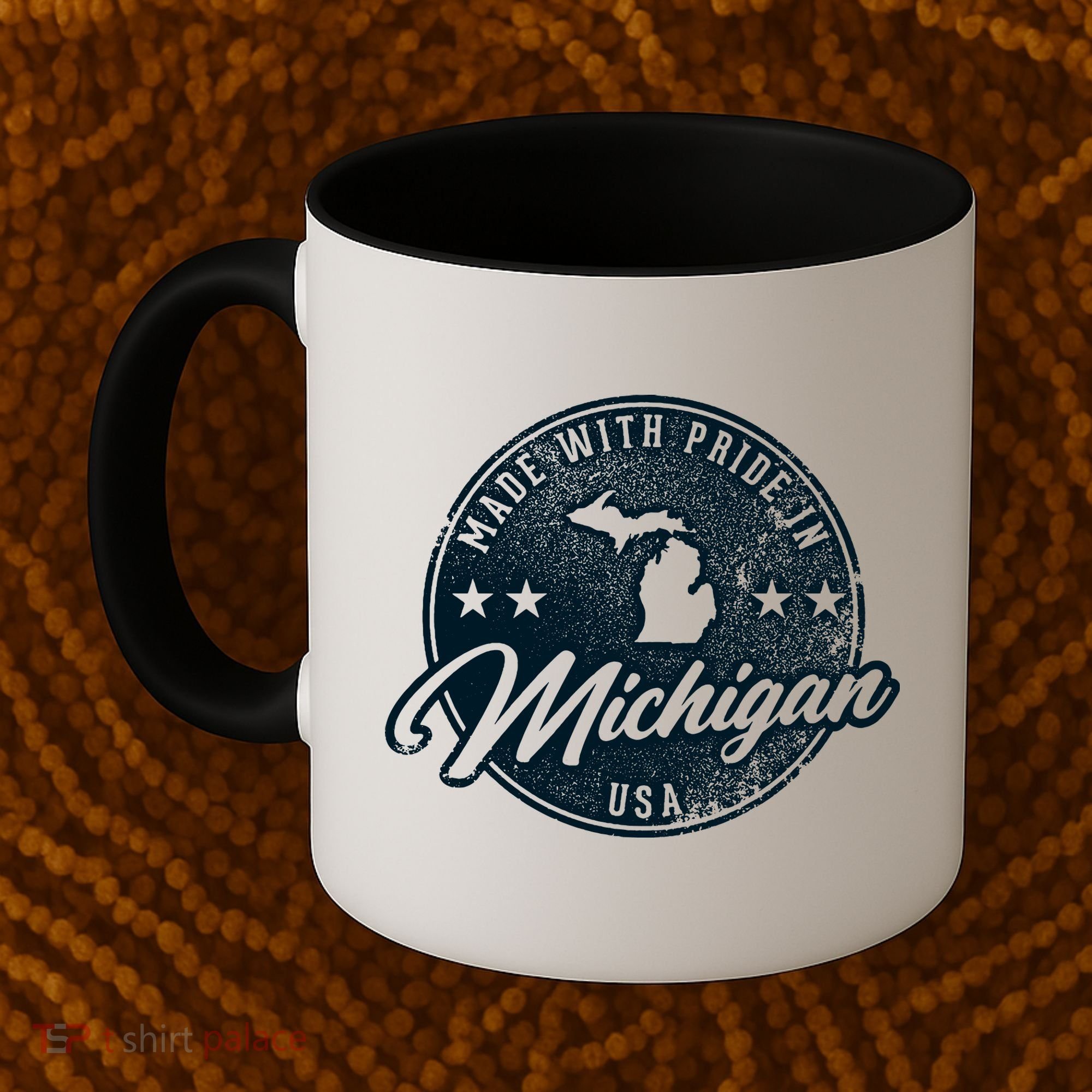 Made With Pride In Michigan USA Retro Coffee Mug