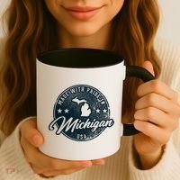 Made With Pride In Michigan USA Retro Coffee Mug thumb 3