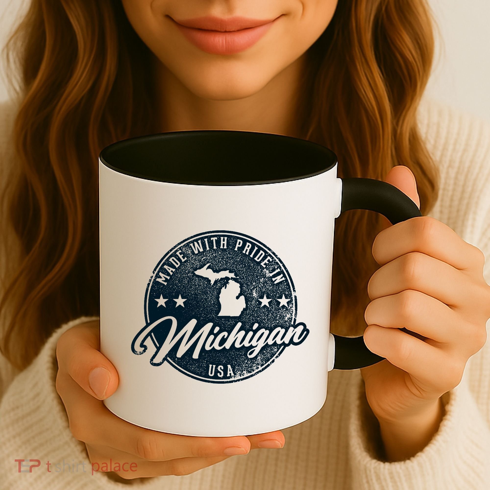 Made With Pride In Michigan USA Retro Coffee Mug
