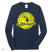 Made With Pride In Michigan USA Retro Long Sleeve Shirt thumb 0