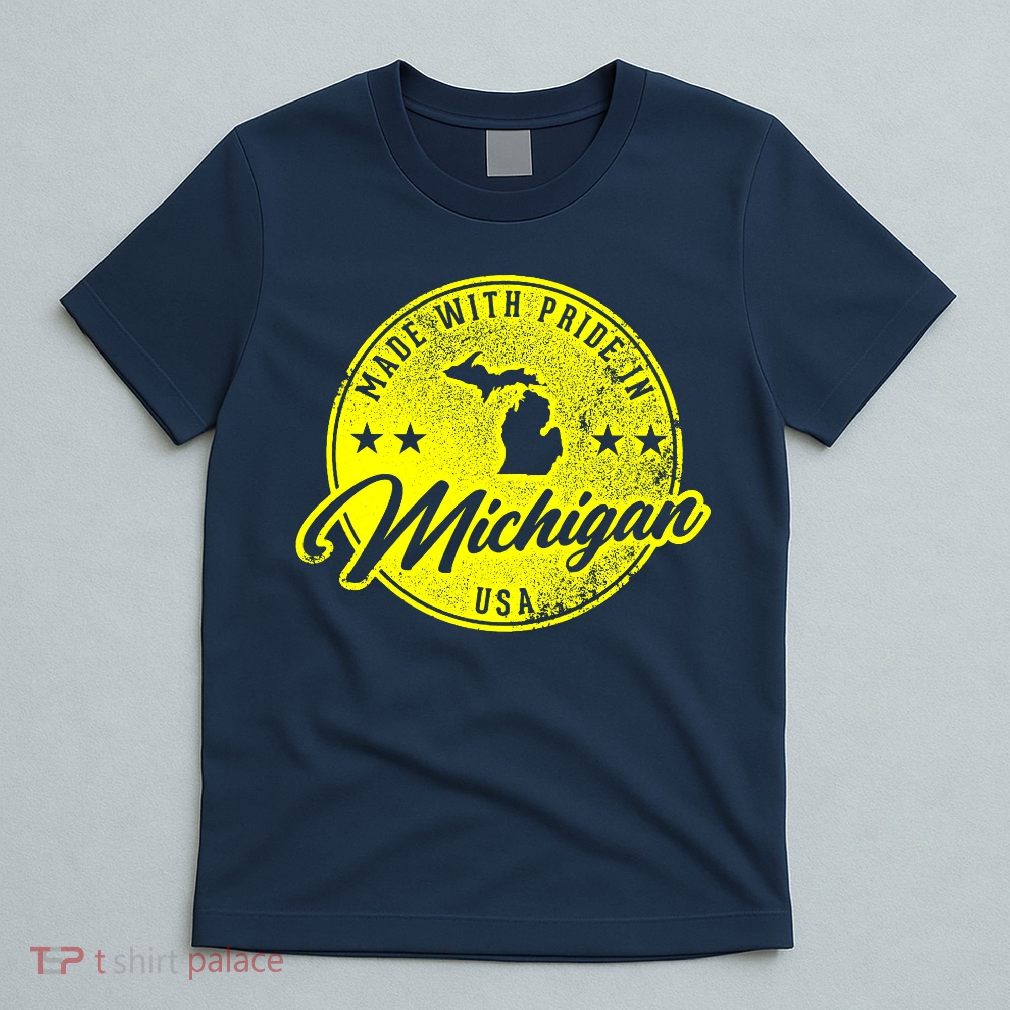 Made With Pride In Michigan USA Retro T-Shirt