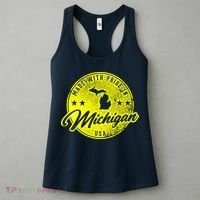 Made With Pride In Michigan USA Retro Women's Tank Top thumb 3