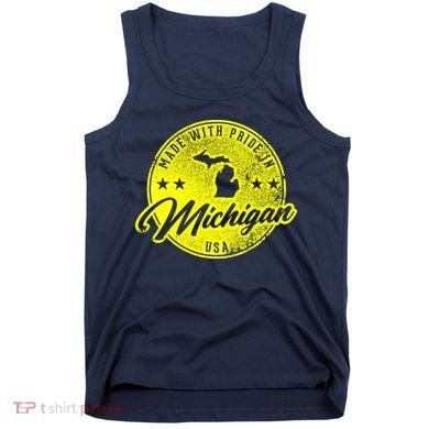 Made With Pride In Michigan USA Retro Tank Top