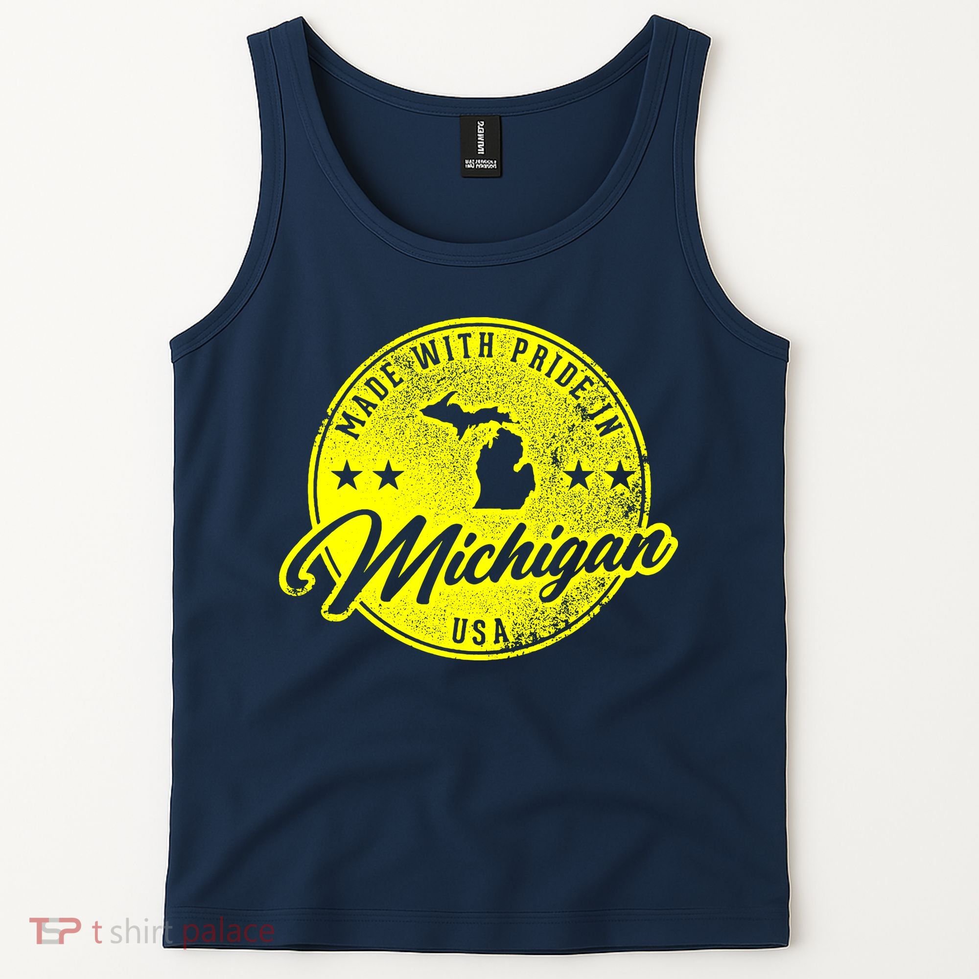 Made With Pride In Michigan USA Retro Tank Top