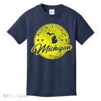 Made With Pride In Michigan USA Retro Kids T-Shirt thumb 0