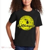 Made With Pride In Michigan USA Retro Kids T-Shirt thumb 2
