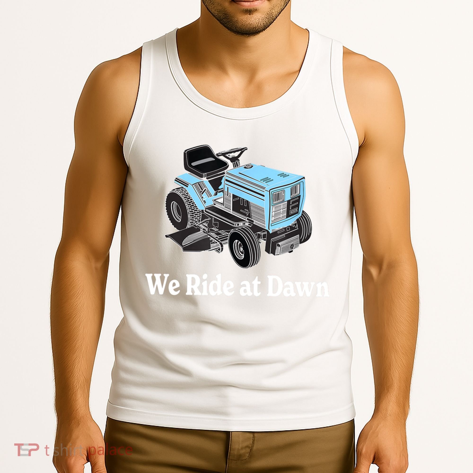 Mens We Ride At Dawn | Father's Day | Dad Gift | Grandfather Tank Top