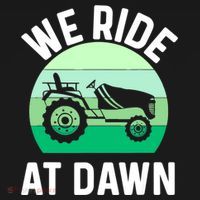 Mens We Ride At Dawn Lawnmower Shirt Lawn Mowing Dad Yard Work Hoodie thumb 2