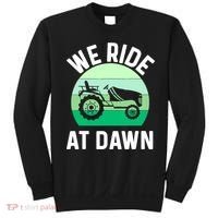 Mens We Ride At Dawn Lawnmower Shirt Lawn Mowing Dad Yard Work Sweatshirt thumb 0